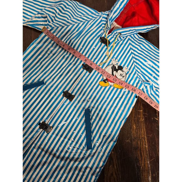 ❤️Vintage 80's Mickey & Co Striped Lined Raincoat 6x/7 Mickey Mouse - Picture 11 of 16